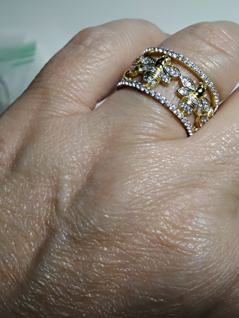 925 Silver Bumble Bee Ring Sz 9 - Picture 5 of 6